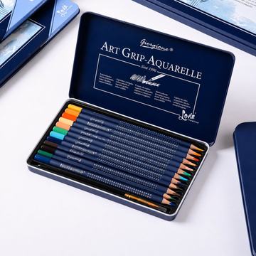 Lápices Acuarelables Giorgione Art Grip 12 Colores + Pincel Por Mayor Giorgione