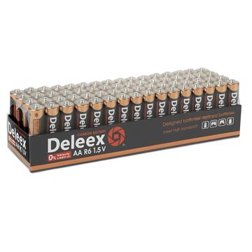 Pack 60 Pilas Deleex Gold AA Carbon Battery R6 Deleex