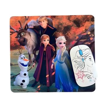 Kit Mouse Inalambrico y Mouse Pad Frozen Disney