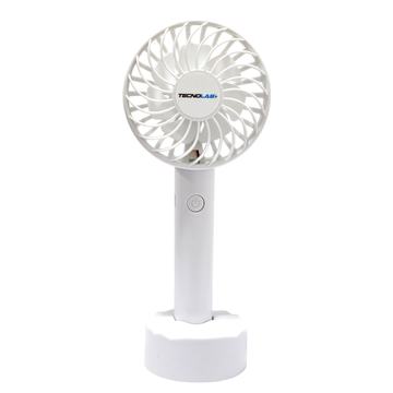 Ventilador Recargable Portátil Base Tecnolab Blanco TL671 Tecnolab