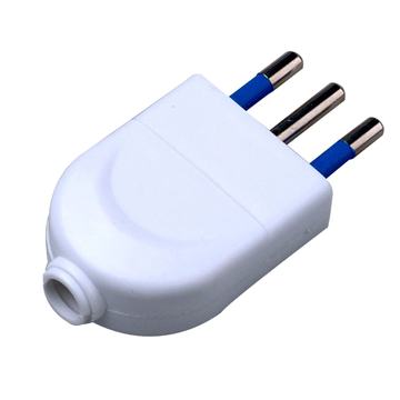 Enchufe Macho Vertical Macrotel 2P+T Blanco Macrotel