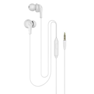 Audífonos Ultra Bass In-Mic 3.5mm Con Micrófono Maxell Blanco Maxell