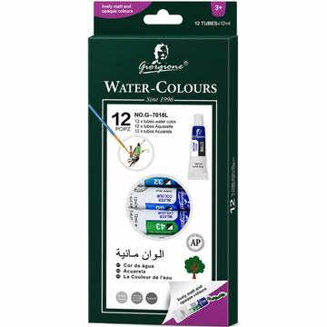 Set 12 Acuarelas en Tubo Giorgione G-7018 de 12 ml Por Mayor Giorgione