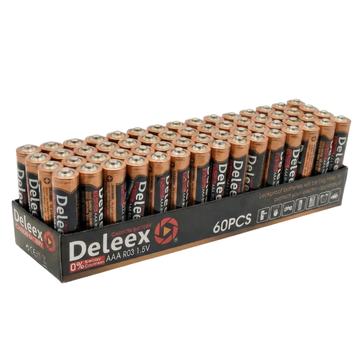Pack 60 Pilas Deleex Gold AAA Carbon Battery R03 Deleex
