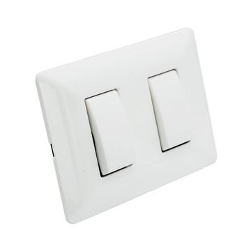 Interruptor Doble Pared Muro 250v 10a Philco Blanco Philco