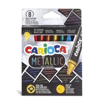 Crayones Metálicos Carioca 8 Unidades para Fondos Oscuros Por Mayor Carioca