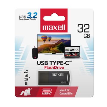 Pendrive Maxell USBTC Tipo C 32gb 3.2 Negro Maxell