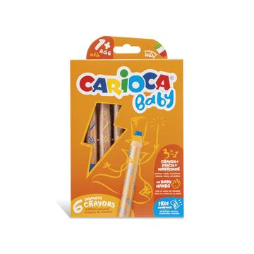 Crayones Carioca Baby 3 en 1 · 6 Unidades desde 1 Año Por Mayor Carioca