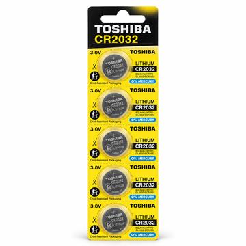 Pack 5 Pilas CR2032 3V Toshiba Botón Litio Toshiba