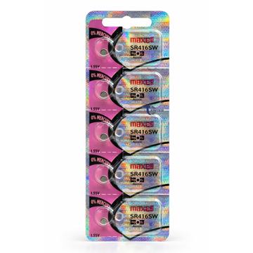 Pack 5 Pilas SR416SW (337) 1.55v Maxell Tipo Botón Holograma Maxell