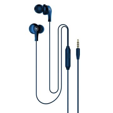 Audífonos Ultra Bass In-Mic 3.5mm Con Micrófono Maxell Azul Maxell