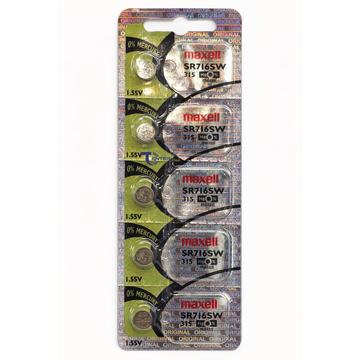 Pack 5 Pilas SR716SW (315) 1.55v Maxell Tipo Botón Holograma Maxell