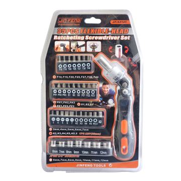 Set Destornillador Crique Flexible C/ Puntas 35 Pzas 13475 OEM