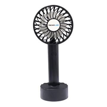 Ventilador Recargable Portátil Base Tecnolab Negro TL671BK Tecnolab