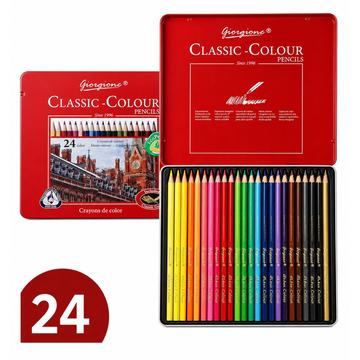 Lápices de Colores Giorgione Classic-Colour 24 Caja Metálica Por Mayor Giorgione