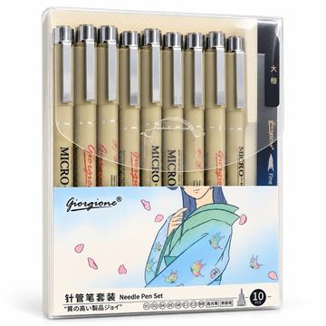 Estilógrafos Giorgione ZG010 Set 10 Piezas con Punta Blanda Por Mayor Giorgione