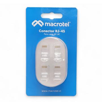 Pack 4 Conectores RJ45 Macrotel Macrotel
