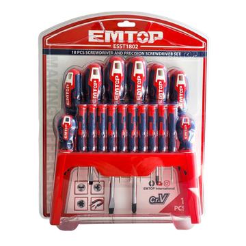 Pack 18 Destornilladores ESST1802 EMTOP Emtop