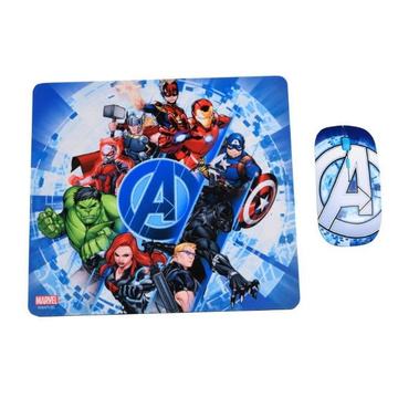 Kit Mouse Inalambrico y Mouse Pad Avengers 2 Marvel