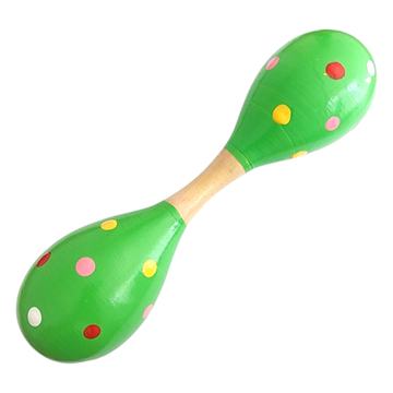 Maraca Doble Martillo de Madera Sonajera Niños Verde 55503 OEM