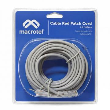 Cable de Red Macrotel 7,5 mts Patch Cord UTP Cat 5E MC-2005 Macrotel
