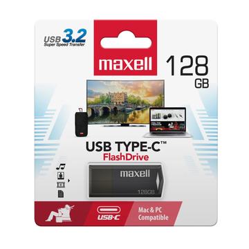 Pendrive Maxell USBTC Tipo C 128gb 3.2 Negro Maxell