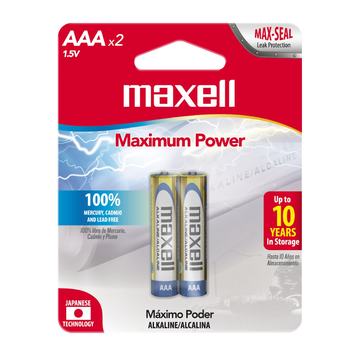 Pack 2 Pilas Alcalinas AAA Maxell Blíster Maxell