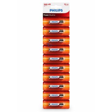 Pack 10 Pilas Alcalinas AAA Philips Power Alcaline LR03 1.5v Philips