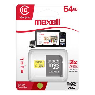 Tarjeta Memoria Micro SD XC 64GB Maxell Maxell