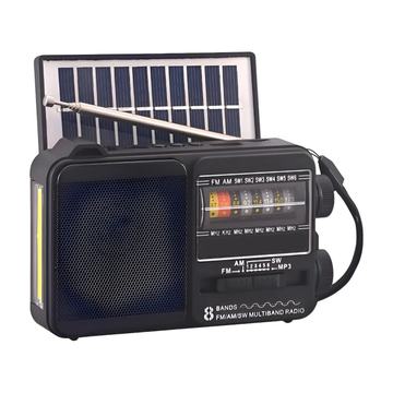 Radio Portátil Solar AM FM SW LED 15W TL653BK Tecnolab Negro Tecnolab