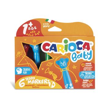 Plumones Carioca Baby Teddy 6 Unidades desde 1 Año Por Mayor Carioca