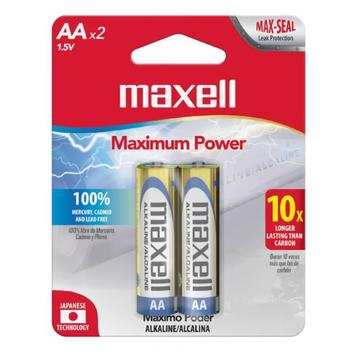 Pack 2 Pilas Alcalinas Aa Maxell Blíster Maxell