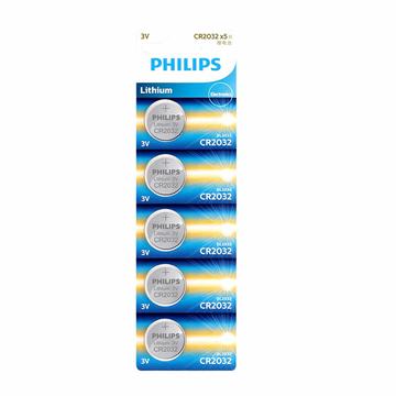 Pack 5 Pilas Cr2032 Philips Lithium 2032 Philips