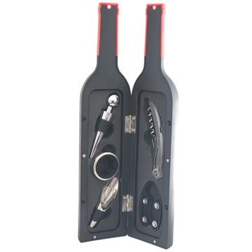 Set 5 Pz Saca Corcho Descorchador Estuche Botella Vino 10189 OEM