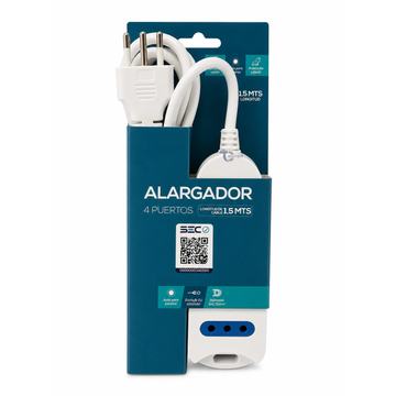 Alargador Eléctrico Raimax 1,5M 4 Pos RM0062W Blanco Raimax
