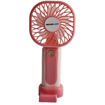 Mini Ventilador Recargable Portátil Rosa Tecnolab TL669P Tecnolab