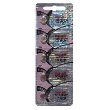 Pack 5 Pilas SR731SW (329) 1.55v Maxell Tipo Botón Holograma Maxell