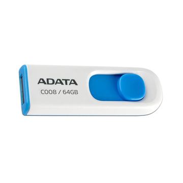 Pendrive 64GB Adata C008 Usb Blanco/Azul Classic Adata