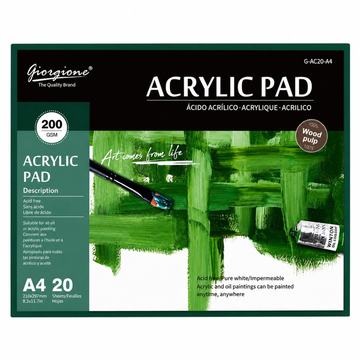 Block Acrílico Giorgione G-AC20 A4 200 g · 20 Hojas Por Mayor Giorgione