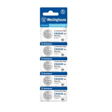 Pack 5 Pilas Cr2025 Tipo Botón Westinghouse Westinghouse