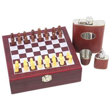 Set Juego de Ajedrez Con Petaca 8oz y Accesorios OEM