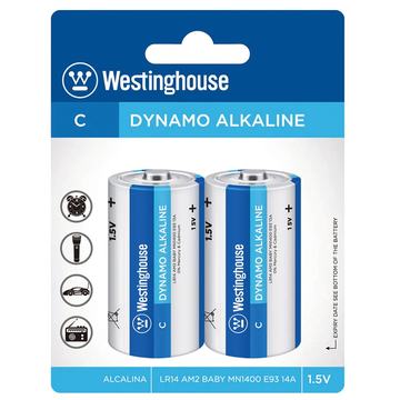 Pack 2 Pilas Dynamo Alcalina C Westinghouse Westinghouse