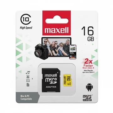 Tarjeta Micro SD Maxell 16GB CLASE 10 Maxell