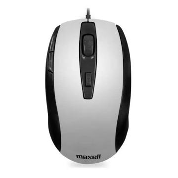 Mouse Óptico 5 Botones Con Cable USB MOWR-105 Maxell Silver Maxell