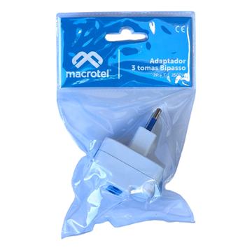 Enchufe Adaptador Triple Bipaso Macrotel 10/16 2500w Macrotel