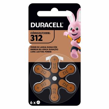 Pack 6 pilas Duracell Numero 312 Duracell