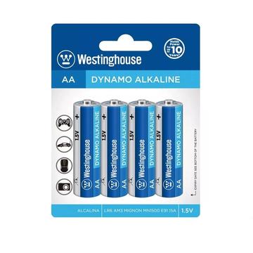 Pack 4 Pilas Dynamo Alcalina Aa Westinghouse Westinghouse