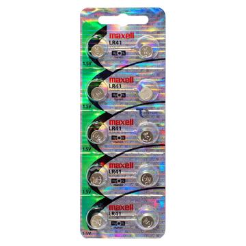 Pack 10 Pilas LR41 (AG3) 1.5v Maxell Tipo Botón Holograma Maxell