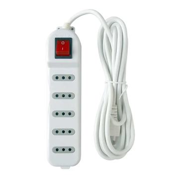 Alargador con Protección 3mts 5 Pos ME-071W Macrotel Blanco Macrotel