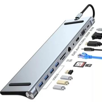 Hub USB Multipuerto USB-C Tecnolab 11 en 1 TL363 Tecnolab